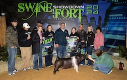 2024 - swine showdown in the fort - 5th overall cross Breeding Gilt - Wolka Sisters - Decker & Tru - Picture Perfect